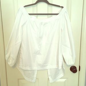 BCBG split open blouse